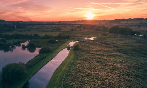 Aerial photo of King's Meads Nature Reserve