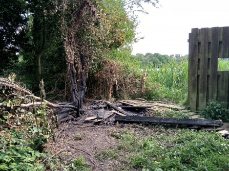 Hide arson at Stocker's Lake