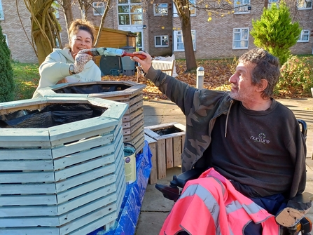 New planters at Evelyn Sharp House