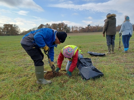 Tree planting at Panshanger Park in 2022