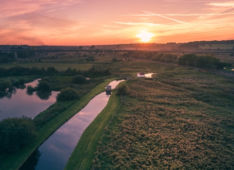 Aerial photo of King's Meads Nature Reserve